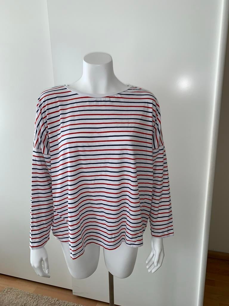 Shirt rood/wit/blauw maat L H&M, Overige kleuren, Maat 42/44 (L), Ophalen of Verzenden, Zo goed als nieuw