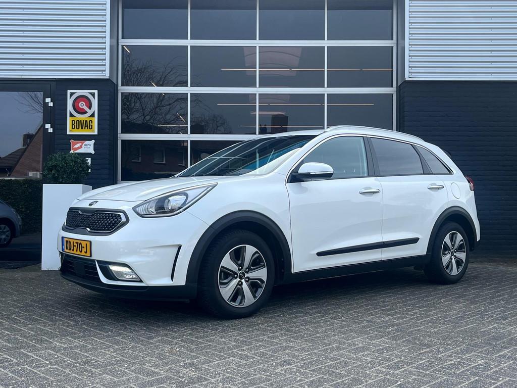 Kia Niro 1.6 Hybrid BusinessLine Automaat, Android, Bluetoot, Auto's, Gebruikt, Leder en Stof, Wit, Bedrijf