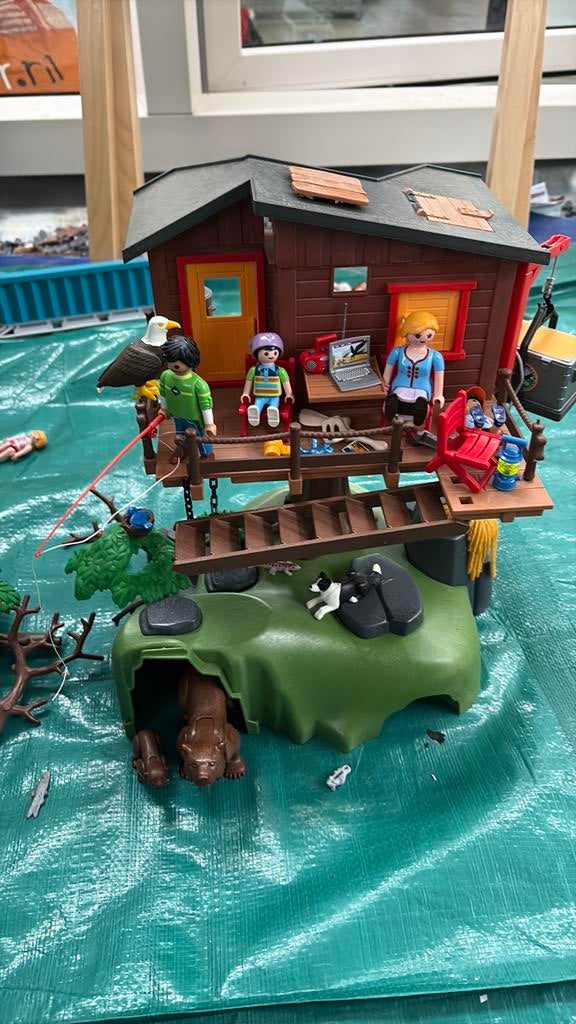 Playmobil boomhut, Kinderen en Baby's, Speelgoed | Playmobil, Verzenden, Gebruikt, Complete set