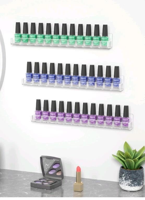 Nagellak Muur Houders - Acryl Display Rekken 4st, Overige kleuren, Nieuw, Ophalen of Verzenden, Handen en Nagels