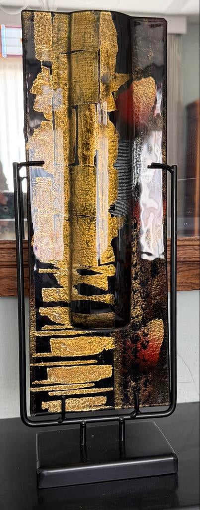 Glazen vaas fusion techniek met goud, Ophalen