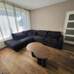 Comfortabele donkergrijze ribstof hoekbank, Huis en Inrichting, 250 tot 300 cm, Gebruikt, 100 tot 125 cm, Hoekbank