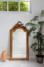 Grote Staande Spiegel Verguld Frame Lodewijk Handgesneden, Ophalen, Rechthoekig, 50 tot 100 cm, 150 tot 200 cm