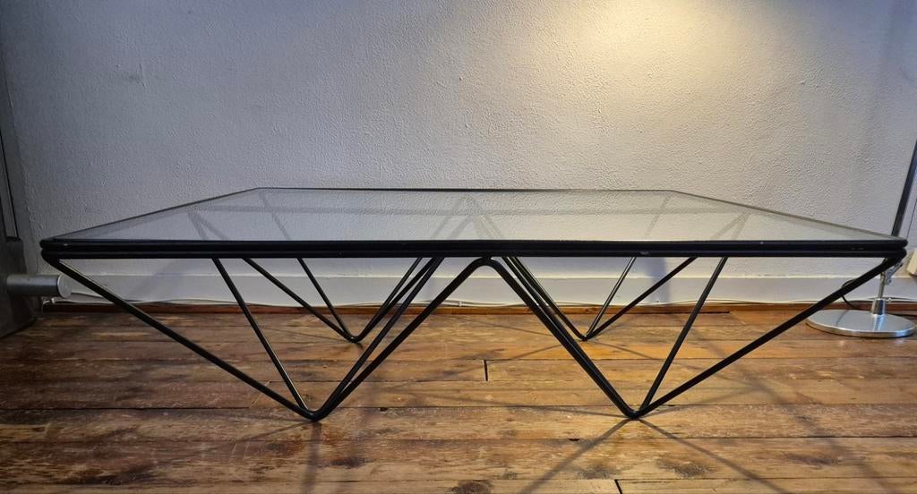 Paolo piva alanda b&b italy design vintage salontafel, Ophalen, Gebruikt, 100 tot 150 cm, 50 tot 100 cm