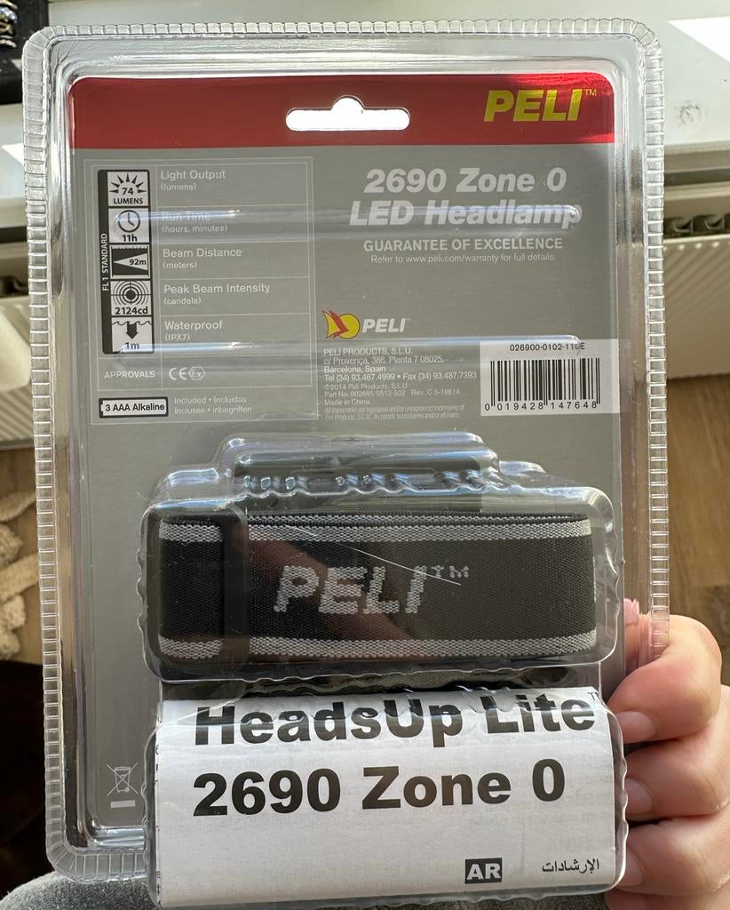 Peli 2690 Zone 0 LED hoofdlamp, Ophalen of Verzenden, Nieuw, Batterij
