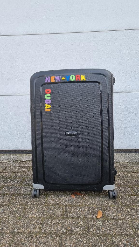Samsonite S'cure Spinner 75 Zwart, Sieraden, Tassen en Uiterlijk, Koffers, Gebruikt, Hard kunststof, 70 cm of meer, 45 tot 55 cm