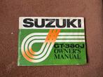 GT380 j  GT750 j  GT750 k  instructie boekje owners manuel, Ophalen, Suzuki