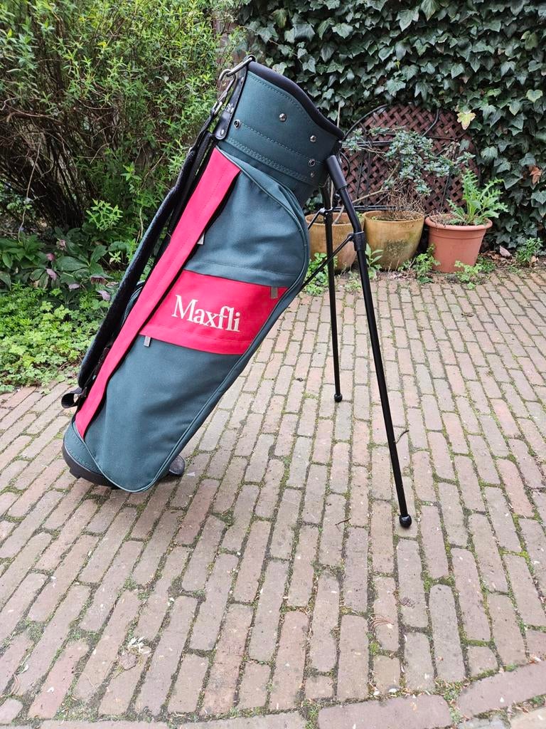 Vintage golfset met tas en trolley, Ophalen, Gebruikt, Tas, Overige merken