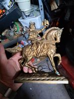 Bronzen beeldje van een ruiter te paard, Ophalen of Verzenden