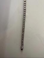 Zilveren tennisarmband met kristallen, Ophalen of Verzenden, Zo goed als nieuw, Zilver, Met kristal