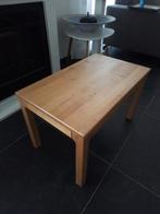 Massief houten bijzet tafel., Ophalen, Minder dan 50 cm, 50 tot 100 cm, Zo goed als nieuw