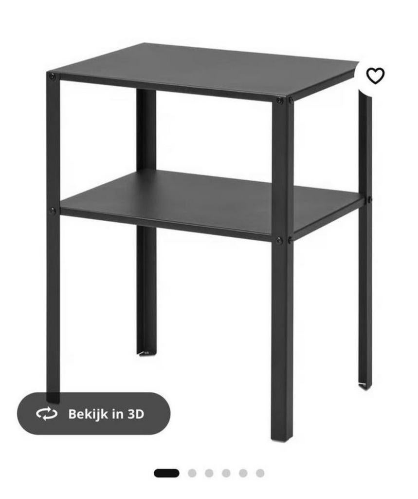 Koningsdag aanbieding Metalen Nachtkastje Zwart, Ophalen, Metaal of Aluminium, Zo goed als nieuw, 45 tot 65 cm