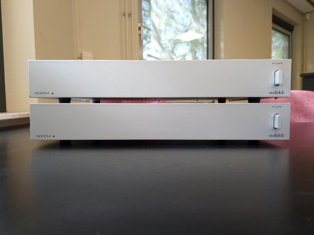 ✅ Audiolab 8000M monoblokken set zilver met dozen, Overige merken, Ophalen of Verzenden, Zo goed als nieuw, 120 watt of meer