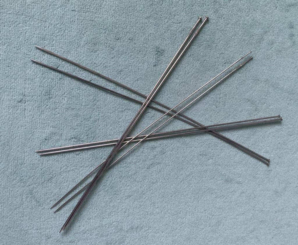 4 Setjes Breinaalden metaal nrs 2 - 2,5 - 2,75 - 3 Met Knop, Ophalen of Verzenden, Gebruikt, Breien, Naald