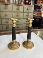 Authentiek paar 19e-Eeuwse Empire kaarskandelaars., Antiek en Kunst, Ophalen of Verzenden, Koper of Brons