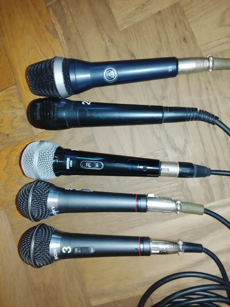 Diverse microfoons van verschillende merken, Ophalen of Verzenden, Zangmicrofoon