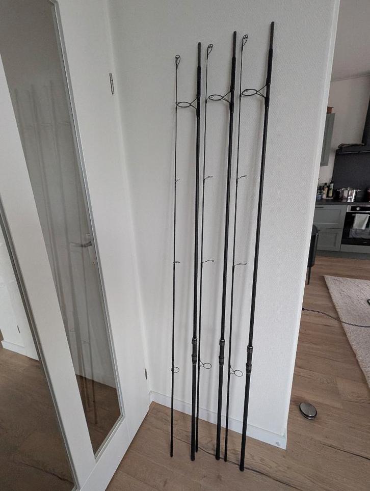 Set van 3 stuks Korda Kaizen Platium 12 Ft  3,5 LB, Watersport en Boten, Hengelsport | Karpervissen, Zo goed als nieuw, Werphengel