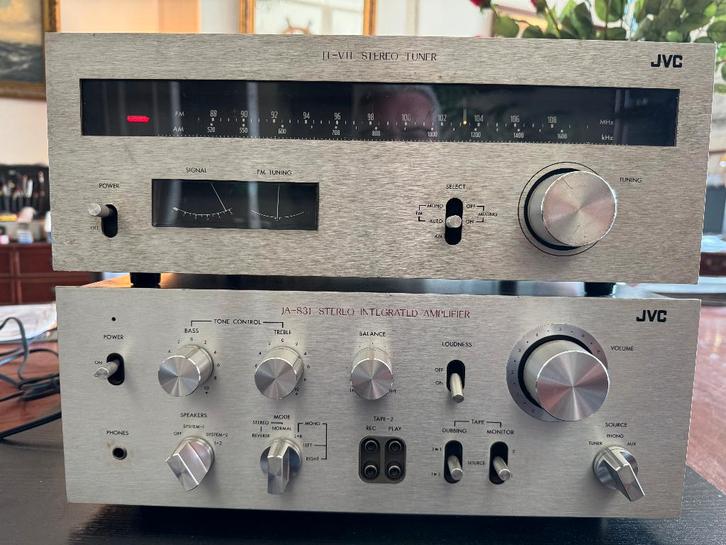 Vintage JVC setje 1975 Versterker Tuner, Audio, Tv en Foto, Tuners, Gebruikt, Ophalen