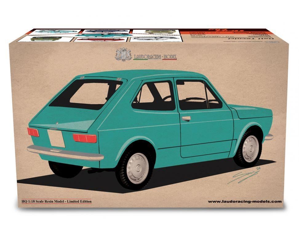 1:18  Fiat 127 1ste Serie 3P 1972  -  Nu € 97,70, Hobby en Vrije tijd, Modelauto's | 1:18, Overige merken, Laudoracing, Auto, -