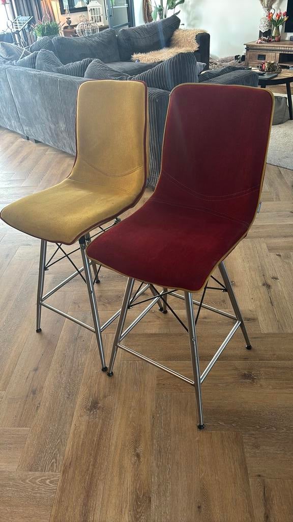 2 xooon barkrukken, Huis en Inrichting, Barkrukken, Ophalen, Gebruikt, 60 tot 90 cm, Met voetsteun