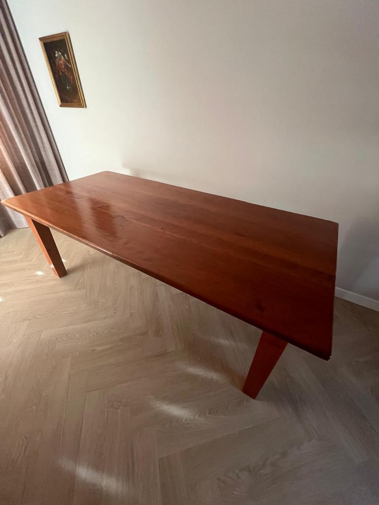 Kersenhouten Tafel (massief), Gebruikt, 50 tot 75 cm, Klassiek, 200 cm of meer