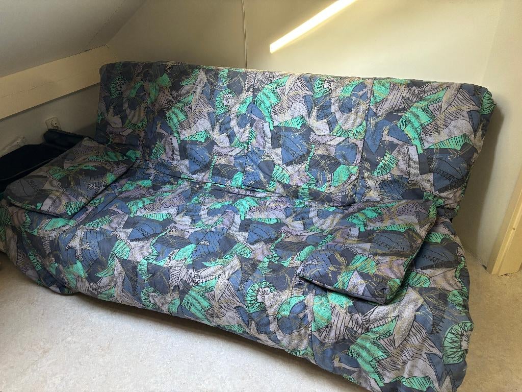 IKEA bedbank, uitklapbaar tot 2 persoonsbed, Ophalen, Tweepersoons, 190 cm of minder, Zo goed als nieuw