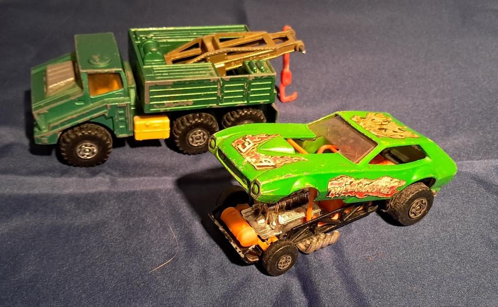 Matchbox king size 2x, Hobby en Vrije tijd, Modelauto's | 1:43, Ophalen of Verzenden, Tractor of Landbouw