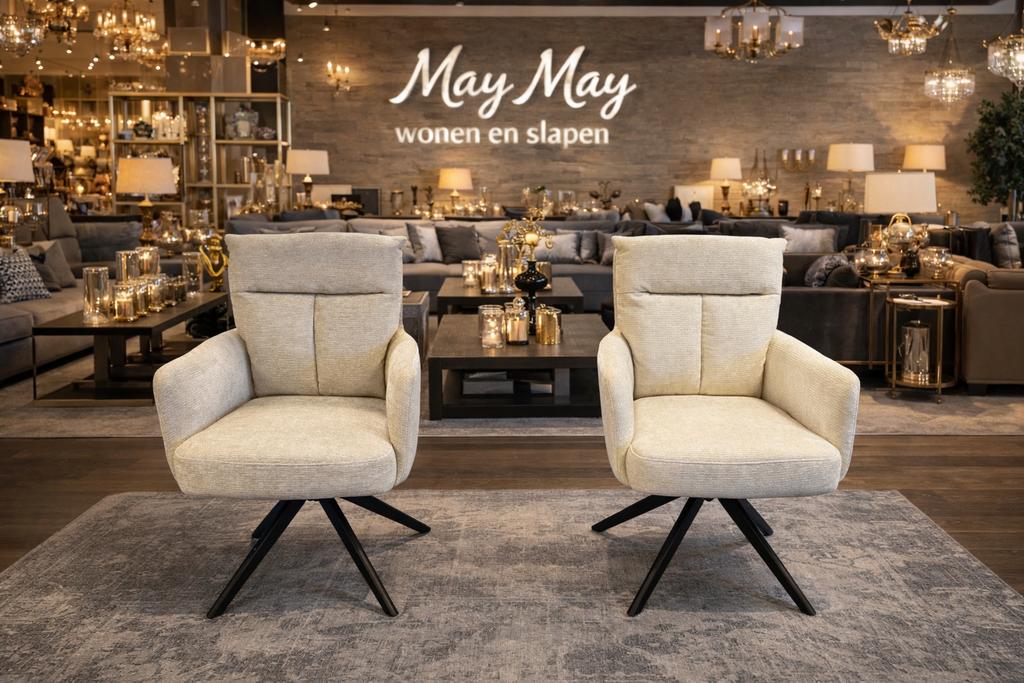 Eetkamerstoel Sofi in 2 kleuren 360° Direct/leverbaar E-7348