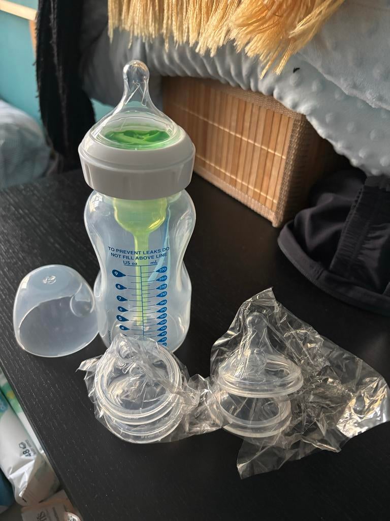 Grote Dr Brown’s babyfles brede hals + 5 spenen NIEUW, Ophalen of Verzenden, Nieuw, Overige typen