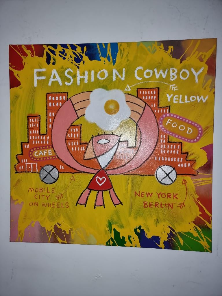 Fashion Cowboy Origineel van Jean-Paul Marsman, Antiek en Kunst, Kunst | Schilderijen | Klassiek, Ophalen
