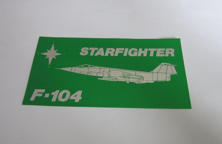 Starfighter F-104 sticker, Verzamelen, Verzenden, Luchtmacht, Nederland, Overige typen