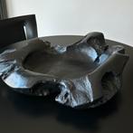 Houten boomstam schaal zwart, massief hout, Ophalen, Schaal, Rond, Zo goed als nieuw