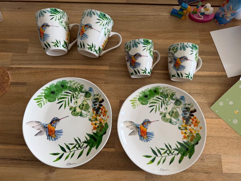 Servies Sharon by Ter Steegs, Ophalen of Verzenden, Zo goed als nieuw, Overige stijlen, Kop(pen) en/of Schotel(s)