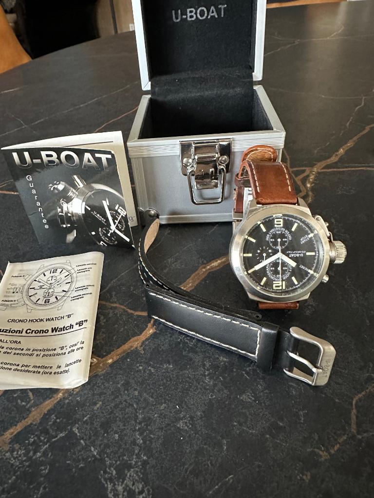 U-Boat Crono Watch B45-08 Limited Edition (nr. 0652/1000), Staal, Polshorloge, Ophalen, Overige merken