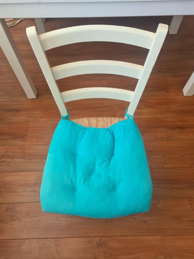 Chair with cushion, Ophalen, Wit, Eén