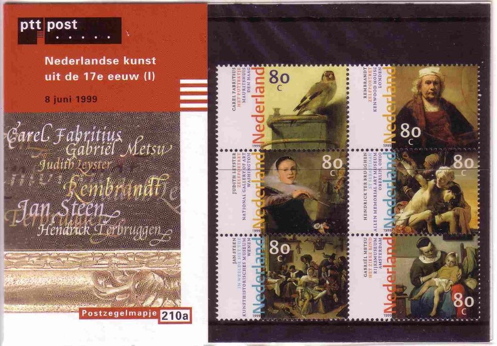 Nederland 1999 M210a/b Schilderkunst-mapjes, Postfris, Ophalen of Verzenden, Na 1940, Postfris