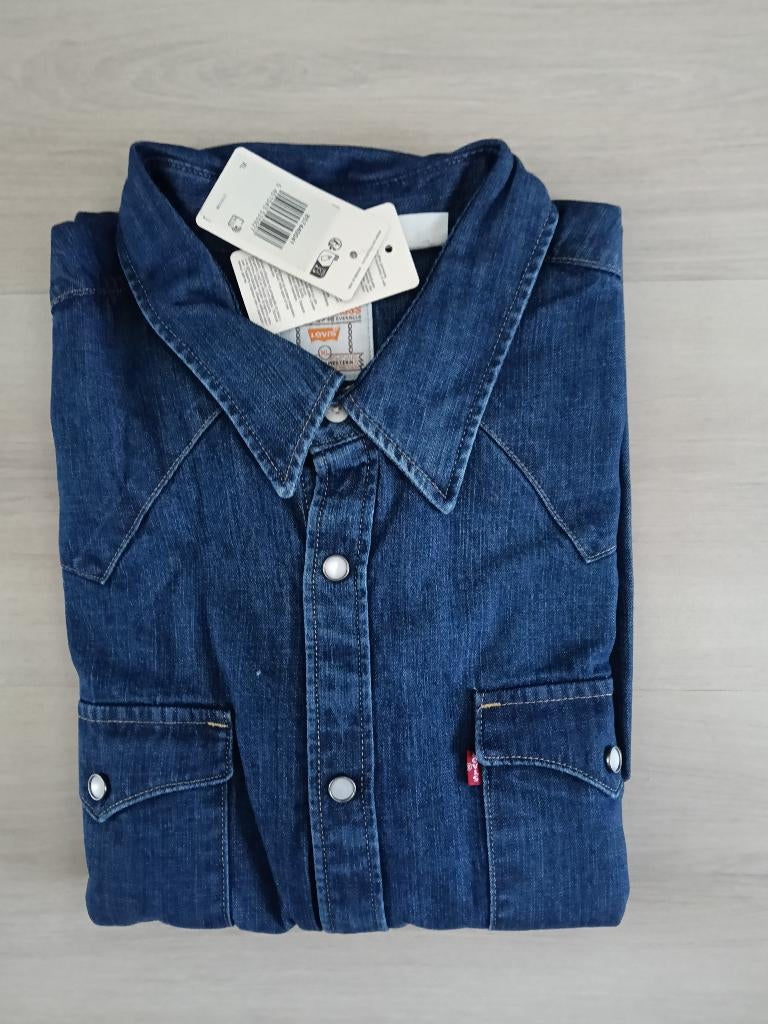 Nieuwe Levi's Western spijkeroverhemd maat XL, nieuw., Kleding | Heren, Overhemden, Nieuw, Verzenden, Blauw, Halswijdte 43/44 (XL)