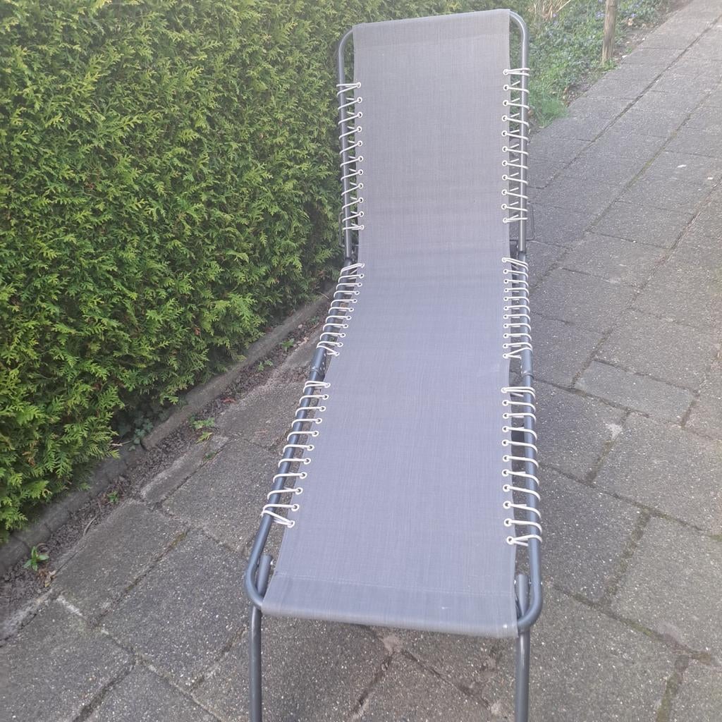 Inklapbaar en verstelbaar ligbed - donkergrijs, Ophalen