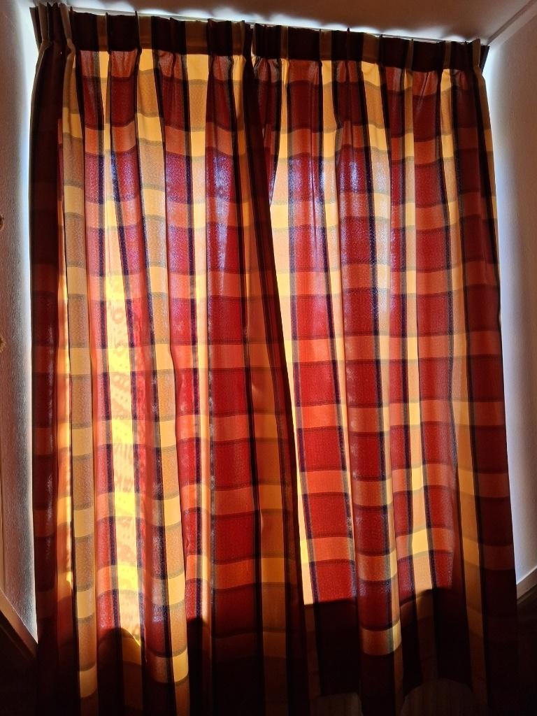 geruite gordijnen, Ophalen, Zo goed als nieuw, 100 tot 150 cm, 150 tot 200 cm