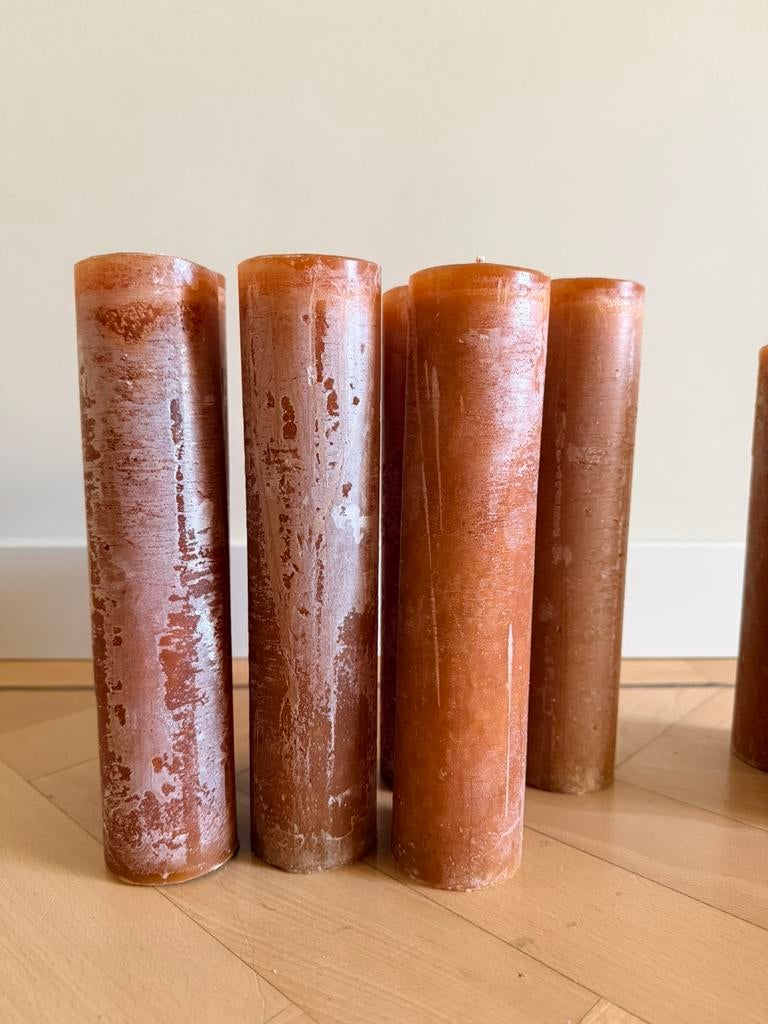 Decocandle stompkaarsen, Overige materialen, Bruin, Ophalen of Verzenden, Zo goed als nieuw