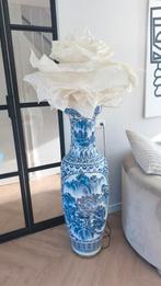 Unieke Delfts Blauwe Vaas Lamp - 185 cm Hoog, Ophalen, Gebruikt, Delfts Blauw, Klassiek, Modern, 150 tot 200 cm