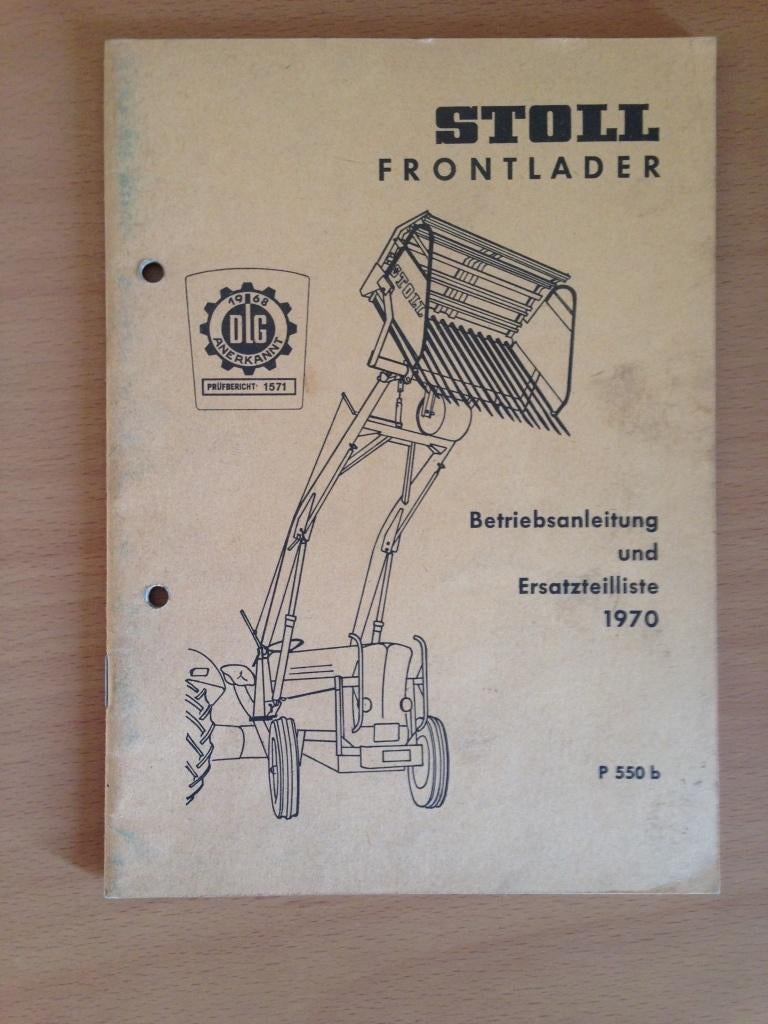 Bedieningshandleiding en onderdelenboek Stoll frontlader, Ophalen of Verzenden, Gelezen, Tractor en Landbouw