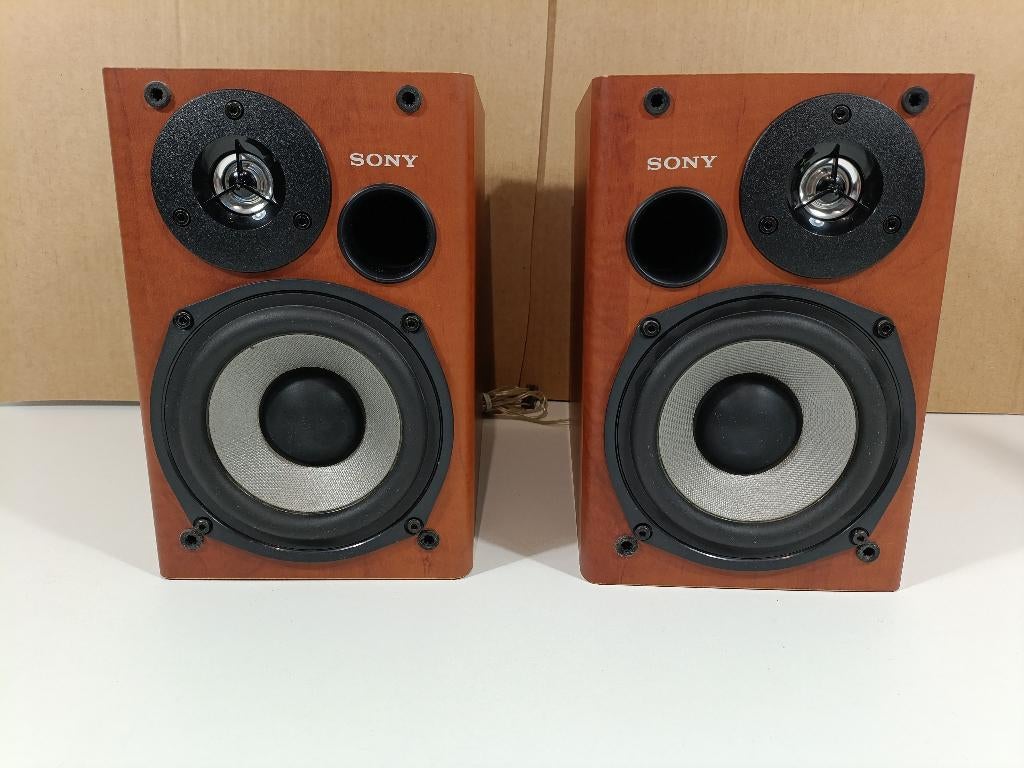 Sony Houten Speakers - Prachtig Geluid!, Audio, Tv en Foto, Luidsprekers, Ophalen, Zo goed als nieuw, Sony, Minder dan 60 watt