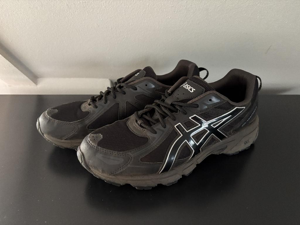 Asics Gel-Venture 6 GS Zwart/Zwart mt 40, Hardloopschoenen, Ophalen of Verzenden, Zo goed als nieuw, Overige sporten