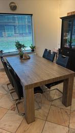 Eettafel + 6 stoelen, Huis en Inrichting, Tafels | Eettafels, Ophalen, 50 tot 100 cm, Zo goed als nieuw, Vijf personen of meer