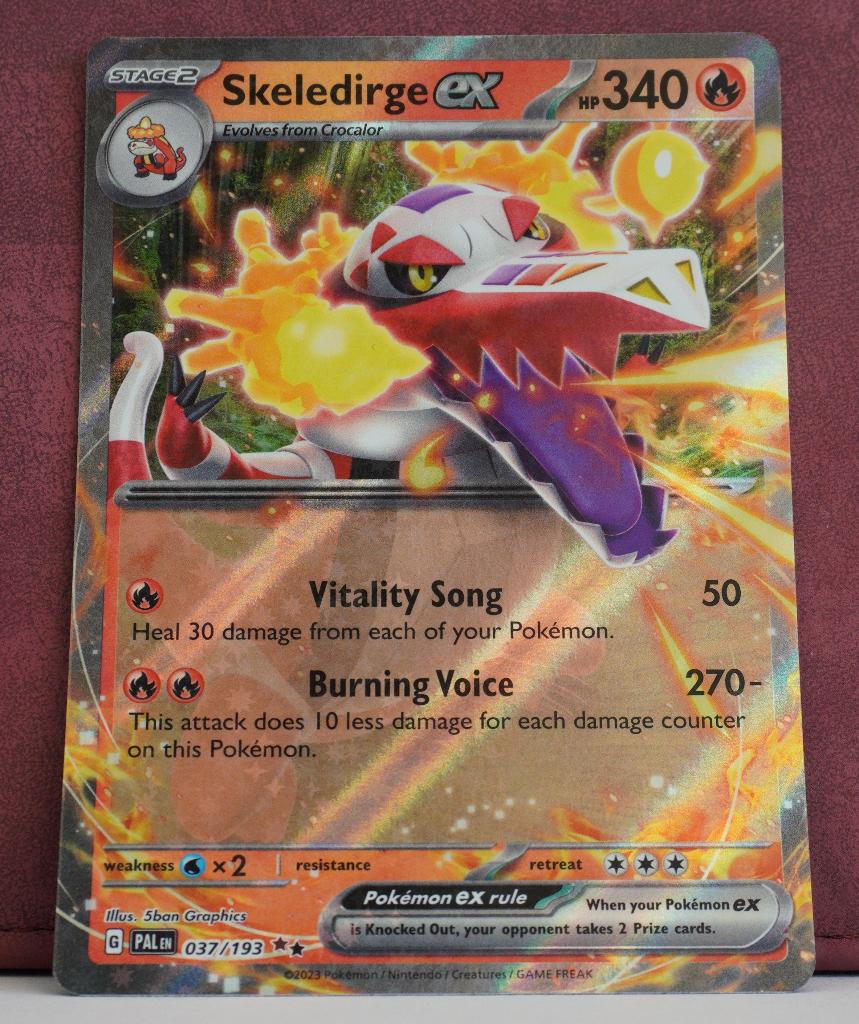 Skeledirge EX 037-193 Paldea Evolved Pokémon Kaart, Verzenden, Nieuw, Losse kaart