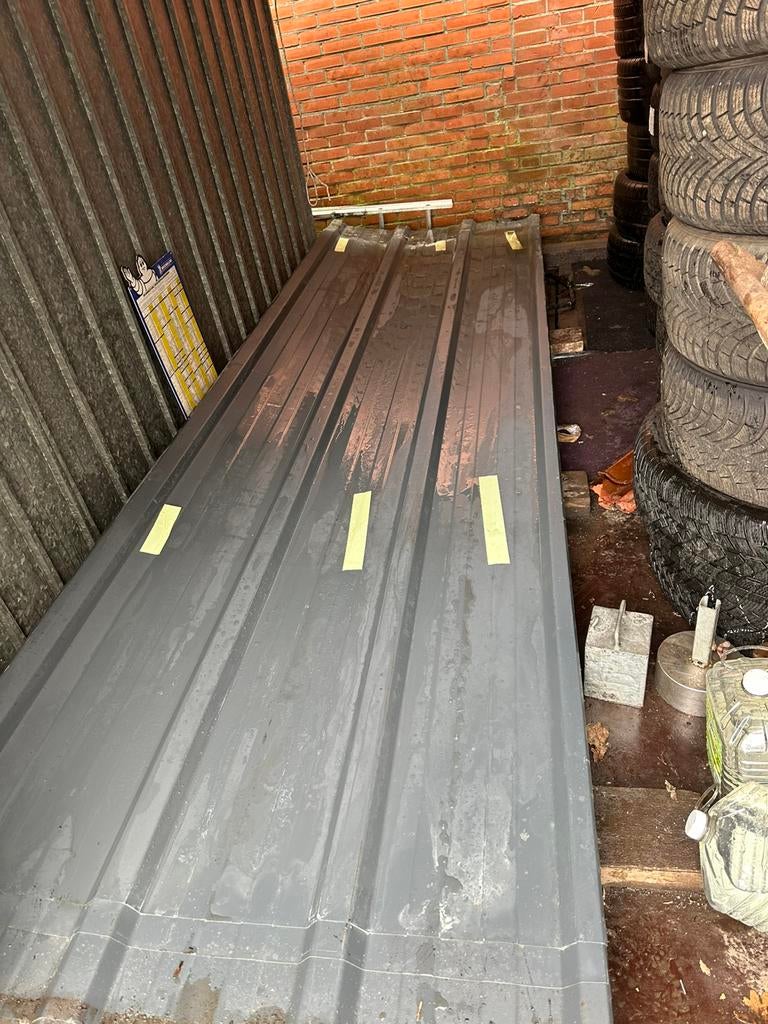 Damwand dakplaten partij, Zwart, Zo goed als nieuw, 15 m² of meer, Metaal