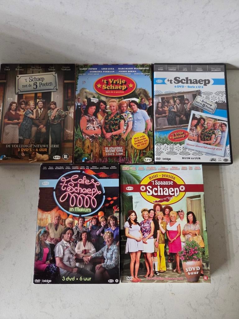 'T Schaep - 5x dvd boxen, Cd's en Dvd's, Alle leeftijden, Ophalen of Verzenden, Zo goed als nieuw