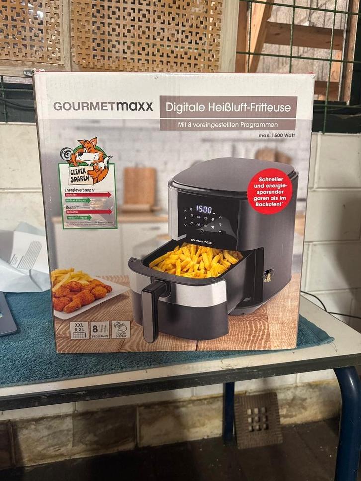 GOURMETmaxx Digitale Heteluchtfriteuse XXL 6,2L Nieuw, Witgoed en Apparatuur, Airfryers, Nieuw, Airfryer, 1500 gram of meer, Ophalen of Verzenden
