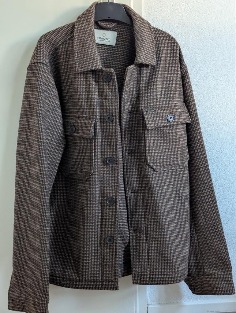 Te koop, Z.G.A.N.overshirt van Dstrezzed, mt. L, kl. bruin., Maat 52/54 (L), Bruin, Dstrezzed, Ophalen of Verzenden